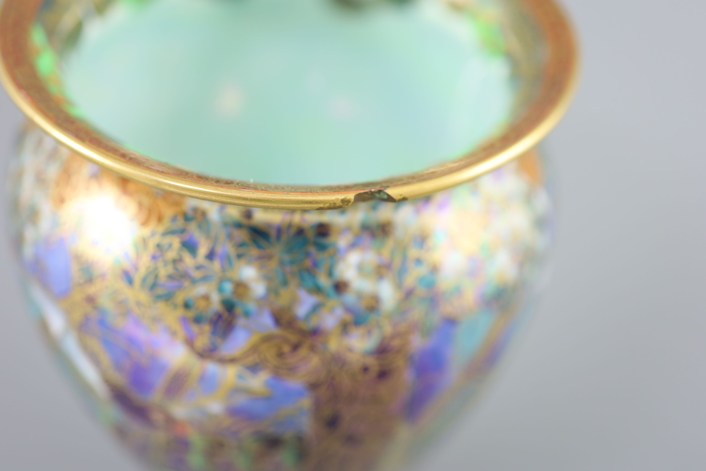 A Wedgwood Fairyland lustre Woodland Elves vase, designed by Daisy Makeig-Jones, 22.5cm high